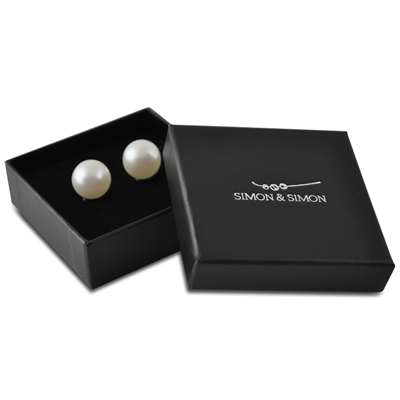 Bote cadeau pour pendentif poire perle unique blanche