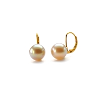 Boucles d'oreilles dormeuses perles ambrées