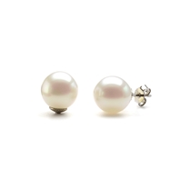 Boucles d'oreilles clous petites perles blanches nacrées