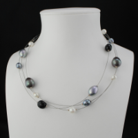 Collier avec perles Nocturne étoilé