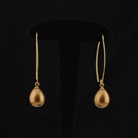 Boucles Créoles Perles Gouttes Bronze