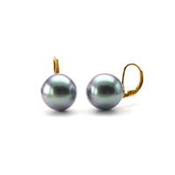 VENDU : Boucles dormeuses Perles Grises