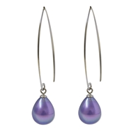 Boucles Créoles Gouttes Lilas