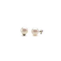 Boucles d'oreilles petites perles blanches nacrées