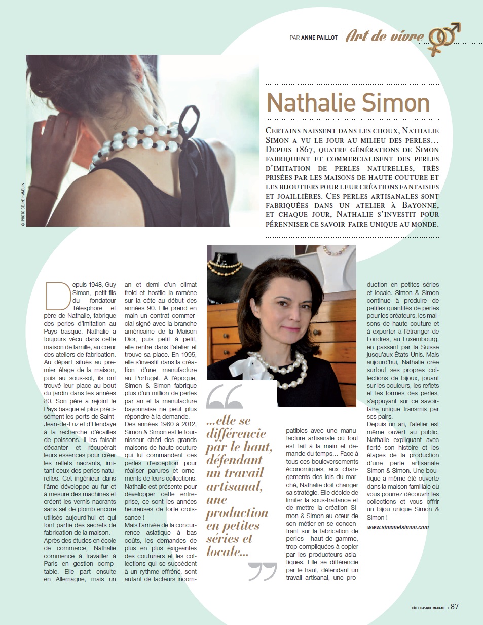 Cte Basque Madame Article Perles Simon et Simon