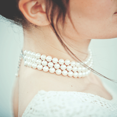 Collier choker perles