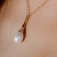 Pendentif Oxyde Perle Goutte