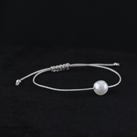 Bracelet Réglable Doré Perle blanche
