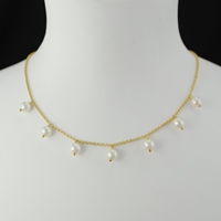 Parure Dentelle Collier et Boucles Perles