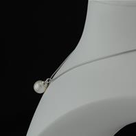 Pendentif argent Perle Nacre Blanche 14 mm