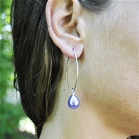 Boucles Créoles Gouttes Lilas