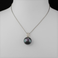 Pendentif Oxyde Grosse Perle Noire