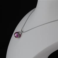 Pendentif argent Perle Baroque Rose Passion 15 mm