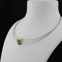 Collier Original Trilogie Perles Boisé