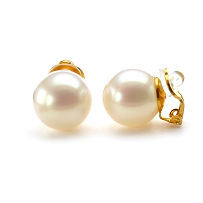 Boucles d'oreilles clips perles blanches