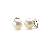 Boucles d'oreilles clips perles blanches