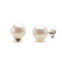 Boucles grosses perles Ondine blanches nacrées