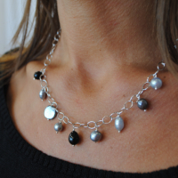 Collier Chaîne Perle nuances nocturnes